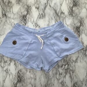 Altar’d State Intimates Womens Blue Button Detail Shorts Medium Casual Beachy